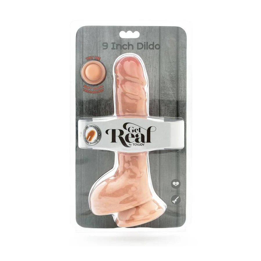 GET REAL - DILDO A DOPPIA DENSIT 25,5 CM PALLE DI PELLE